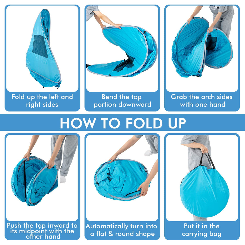 Automatic Pop - up Beach Tent with Carrying Bag - Blue - PhishStones Products