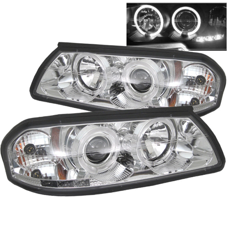 SPYDER Chevy Impala 00-05 Projector Headlights LED Halo LED Chrome High H1 Low H1 PRO-YD-CHIP00-HL-C 5009418
