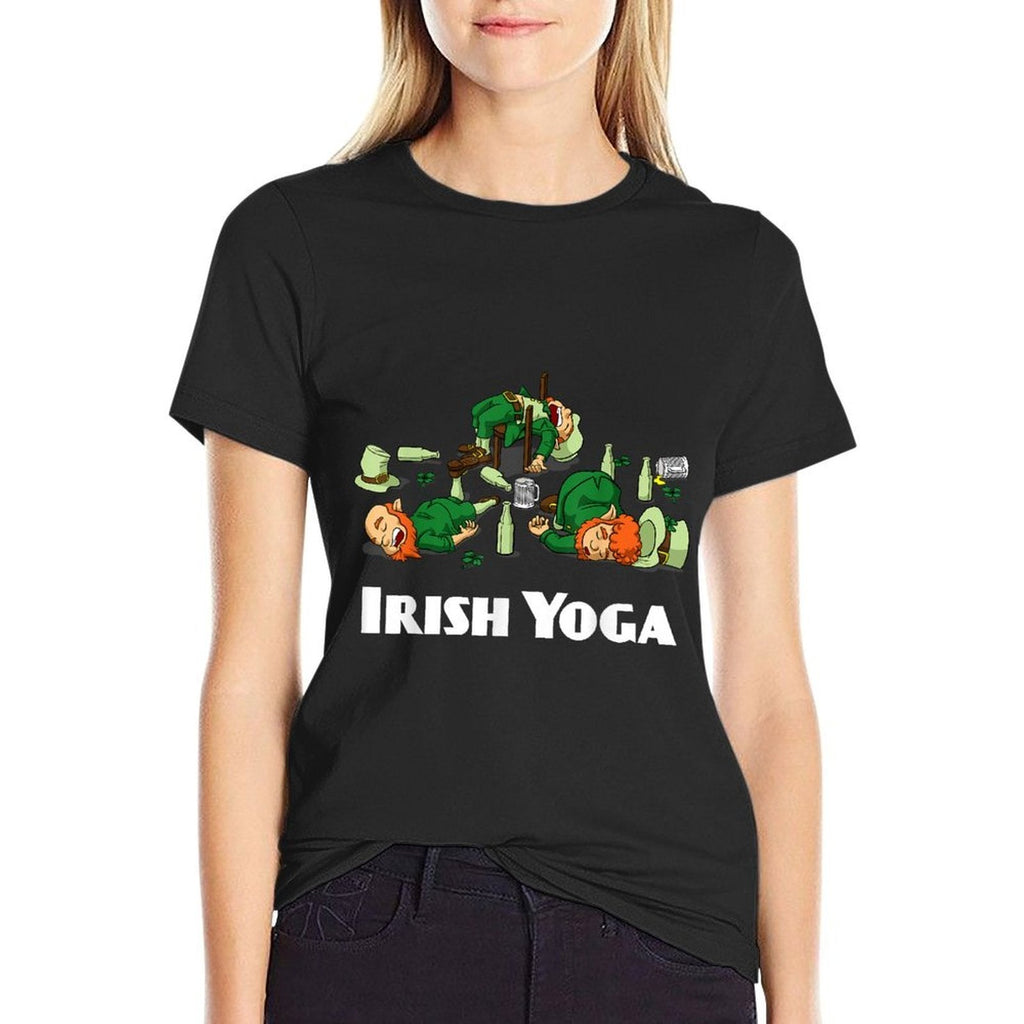 Irish Yoga Funny St. Patricks Day Leprechaun Matching Group  Moisture-wicking T-Shirt