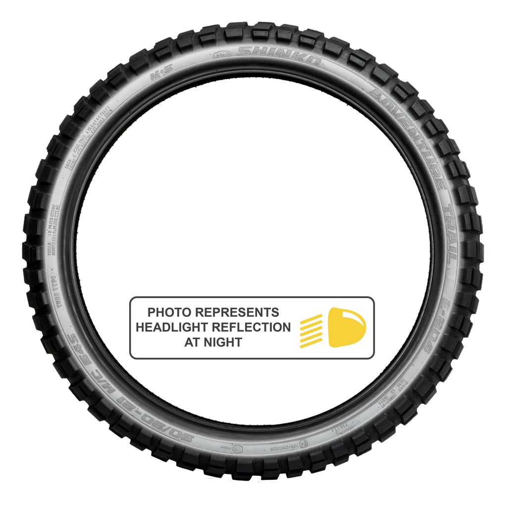 SHINKO, Shinko Tire 804 Dual Sport Front 90/90-21 54T Bias TL with Reflector Sidewall Technology