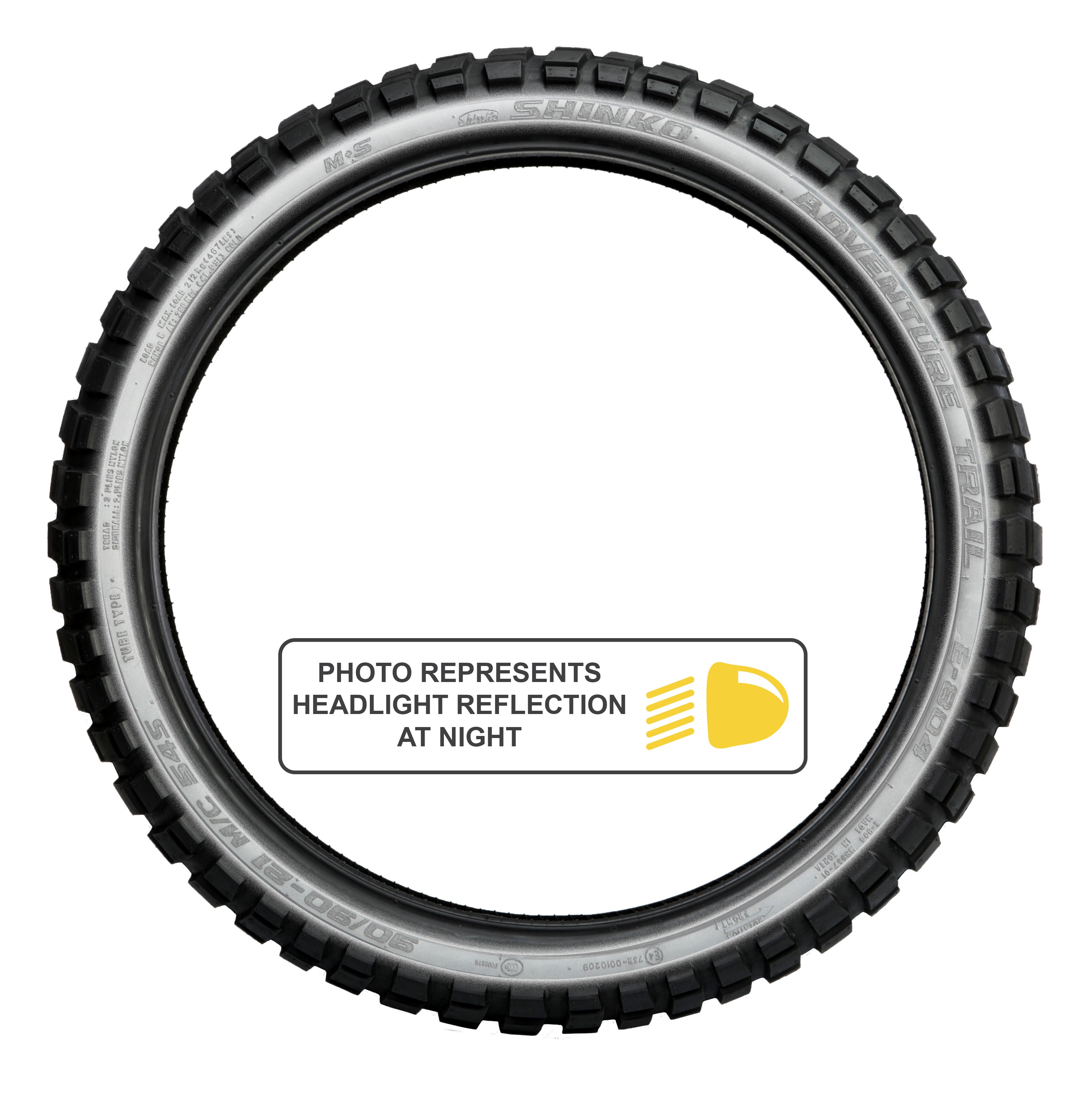 SHINKO, Shinko Tire 804 Dual Sport Front 90/90-21 54T Bias TL with Reflector Sidewall Technology