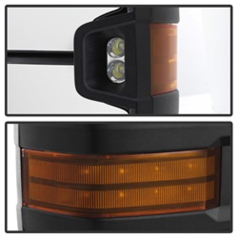 SPYDER xTune Chevy Silverado 03-06 G2 Heated Amber LED Signal Telescoping Mirrors MIR-CS03S-G2-PWH-AM-SET 9936685