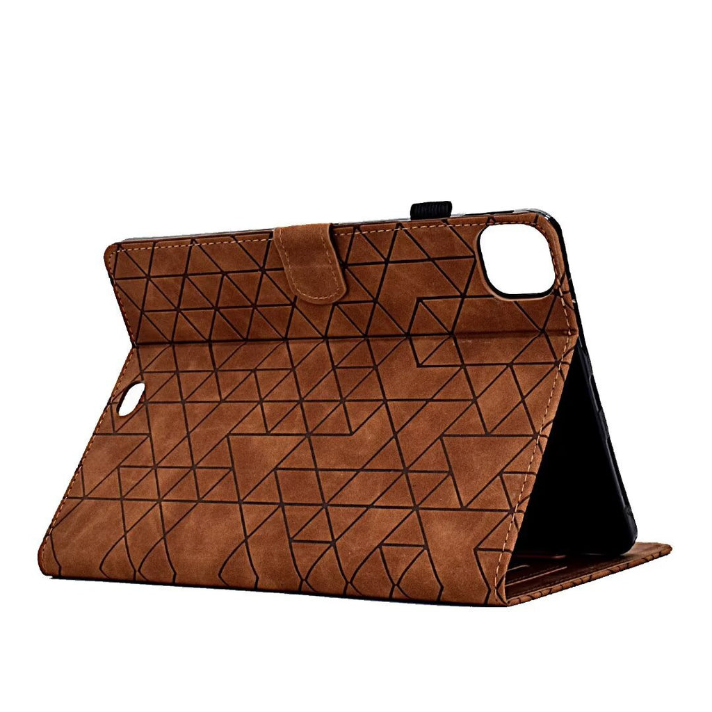 Tablet Leather Case Diamond Frosted Card Holder Drop-resistant