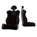 SPYDER Xtune Cg Style Racing Seat Pu (Double Slider) Black/Black Passenger Side RST-CG-03-BKRX-PA 9934001