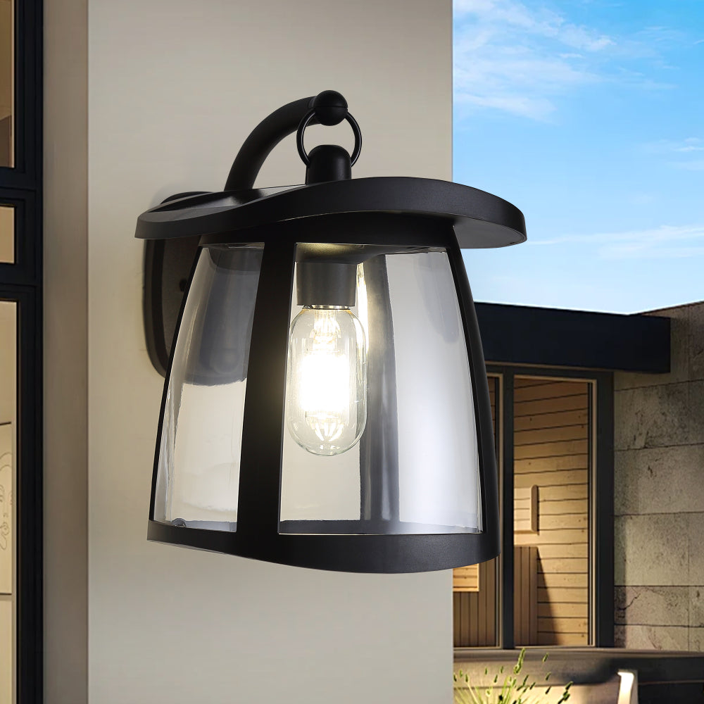 Solar Wall Lantern with 4 Lighting Modes | IP54 Waterproof Outdoor Hanging Light | Dual Solar Panels