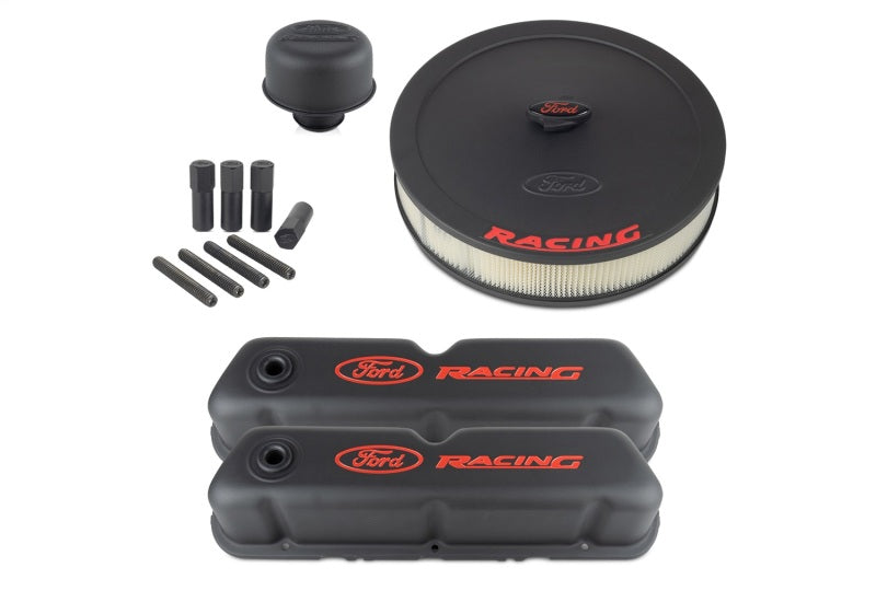Ford Engine Dress up Kit Black w/Ford Racing Logo FRD302-500
