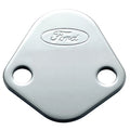 Ford Fuel Pump Block-Off Plate Chrome w/Ford Logo FRD302-290