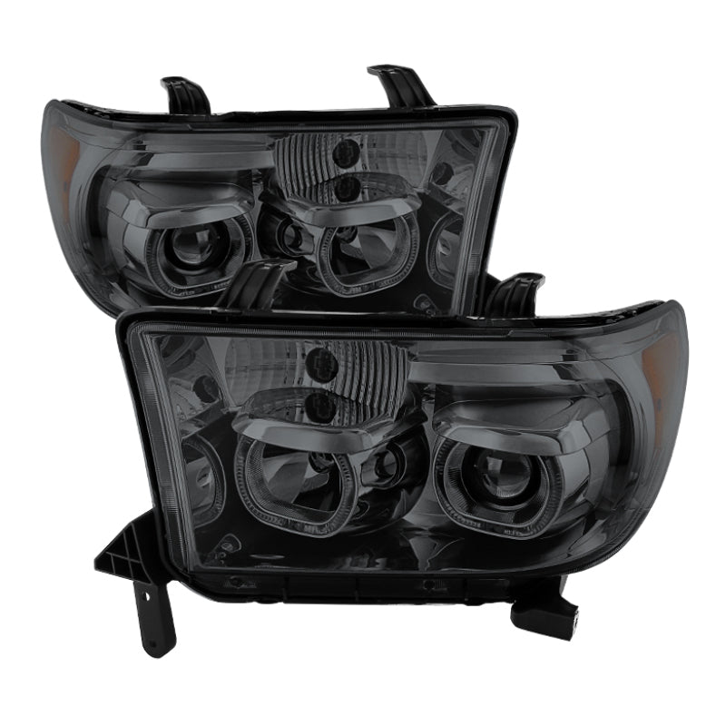 SPYDER Xtune Toyota Tundra 07-13 Projector Headlights Eliminates AFS LED Halo Smoked PRO-JH-TTUN07-CFB-SM 9032332