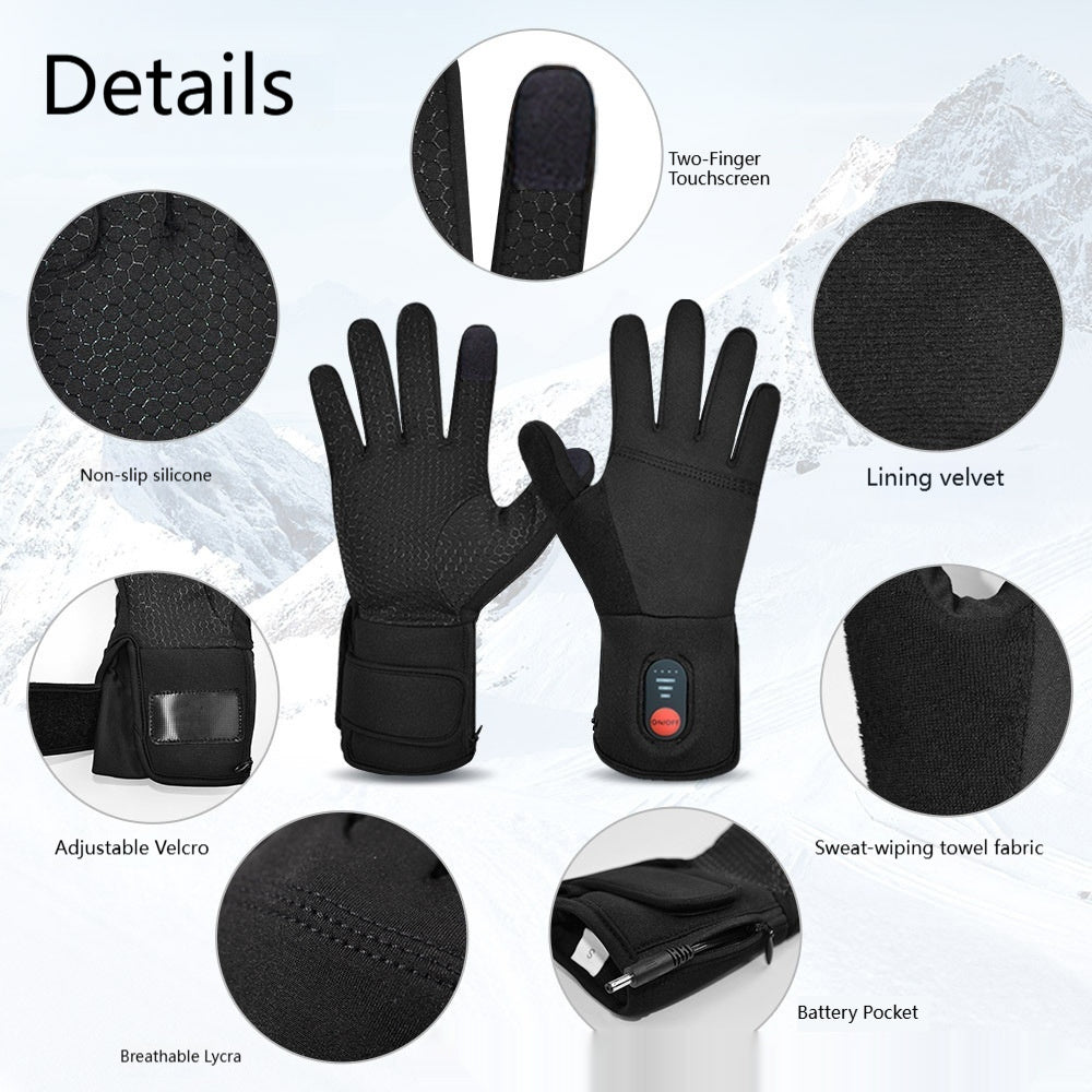 Outdoor Mountaineering Rechargeable Heated Gloves