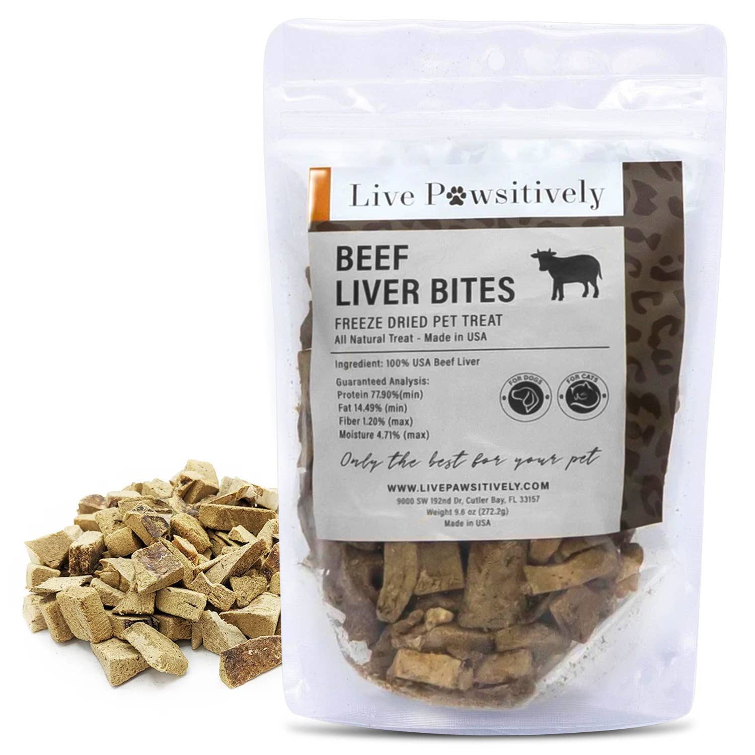 🐄❤️ Diced Freeze-Dried Beef Liver Dog Treats – Single-Ingredient High-Protein Reward