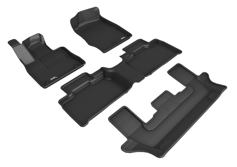 3D MAXpider 2020-2022 Ford Explorer 1st/2nd/3rd Row Floor Mats - Black L1FR13001509
