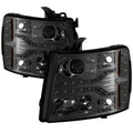 SPYDER Chevy Silverado 1500 07-13 V2 Projector Headlights - LED DRL - Smoke PRO-YD-CS07V2-DRL-SM 5083593