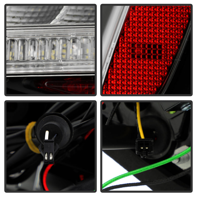 SPYDER 13-16 Audi A4 4DR LED Tail Lights LED Clear Reverse Lights - Black ALT-YD-AA413-SEQ-BK 5087171