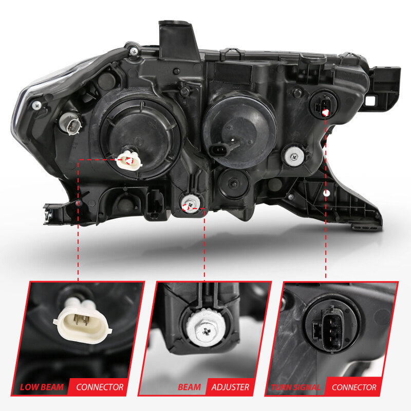 Anzo Toyota Tacoma '16-18 Projector Plank Style Switchback H.L Black Amber