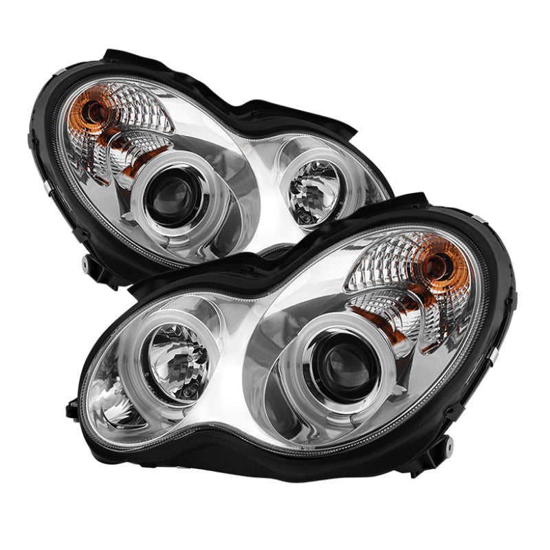 SPYDER Mercedes Benz C-Class 01-05 4 DrProjector Halogen- CCFL Halo Chrm PRO-YD-MBW203-CCFL-C 5081018