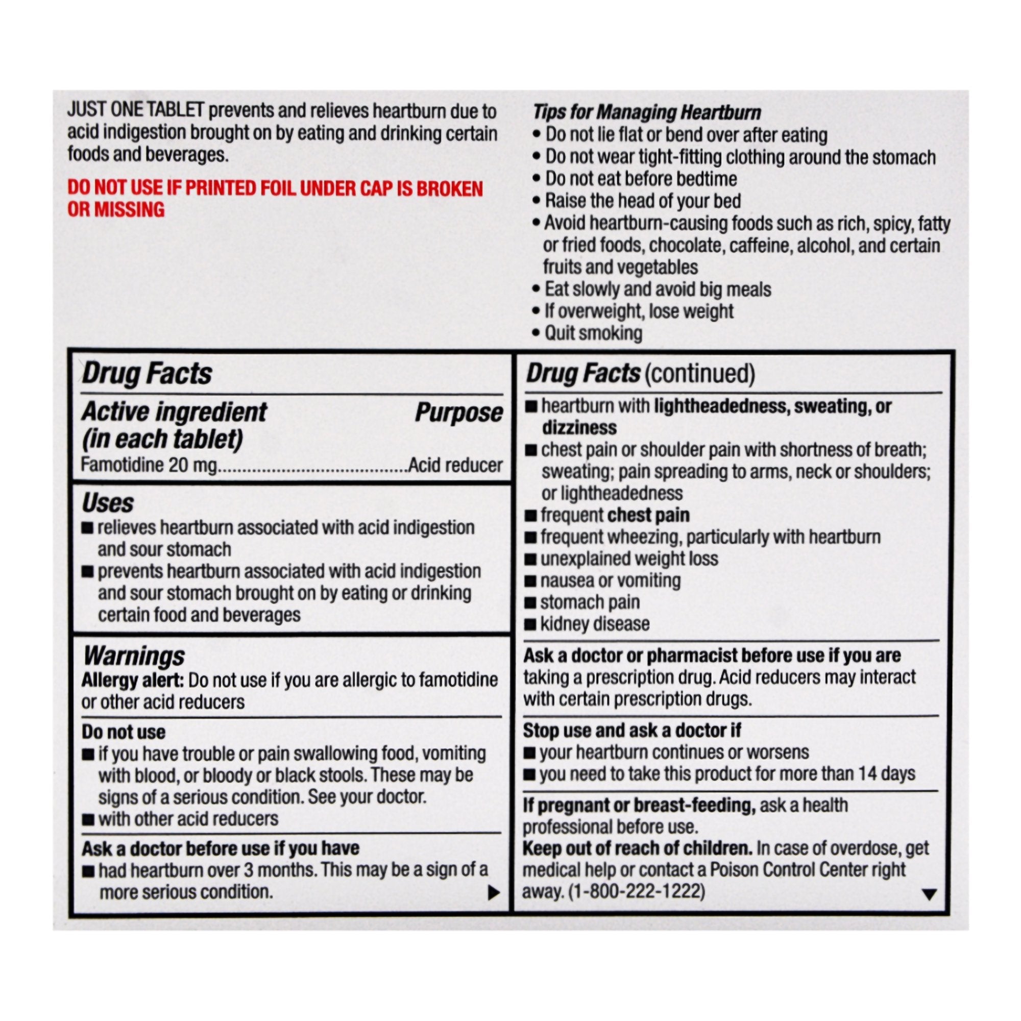 Major® Famotidine Antacid, Maximum Strength 00904578051