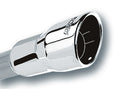 Borla 2.25in Inlet 3.5in Round Rolled Angle Cut Intercooled Outlet x 6.5in Long Embossed Tip 20237
