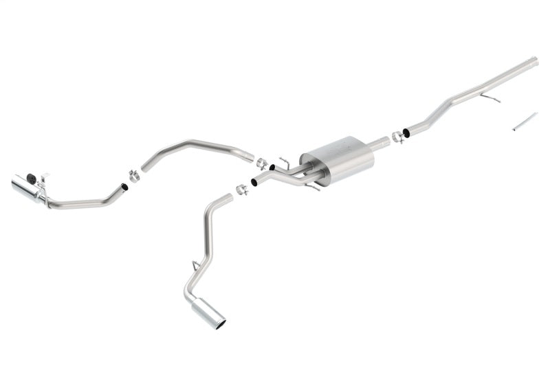 Borla 14 Chev/GMC Silverado/Sierra 1500 CC/SB C/B ATAK 3.5x2.25in Singl Rnd Rlld AnglCt Splt Sd 140549