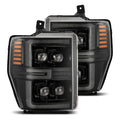 AlphaRex 08-10 Ford F250-550 NOVA-Series LED Projector Headlights Alpha-Blk w/Activ Light/Seq Signal 880311 *Discontinued
