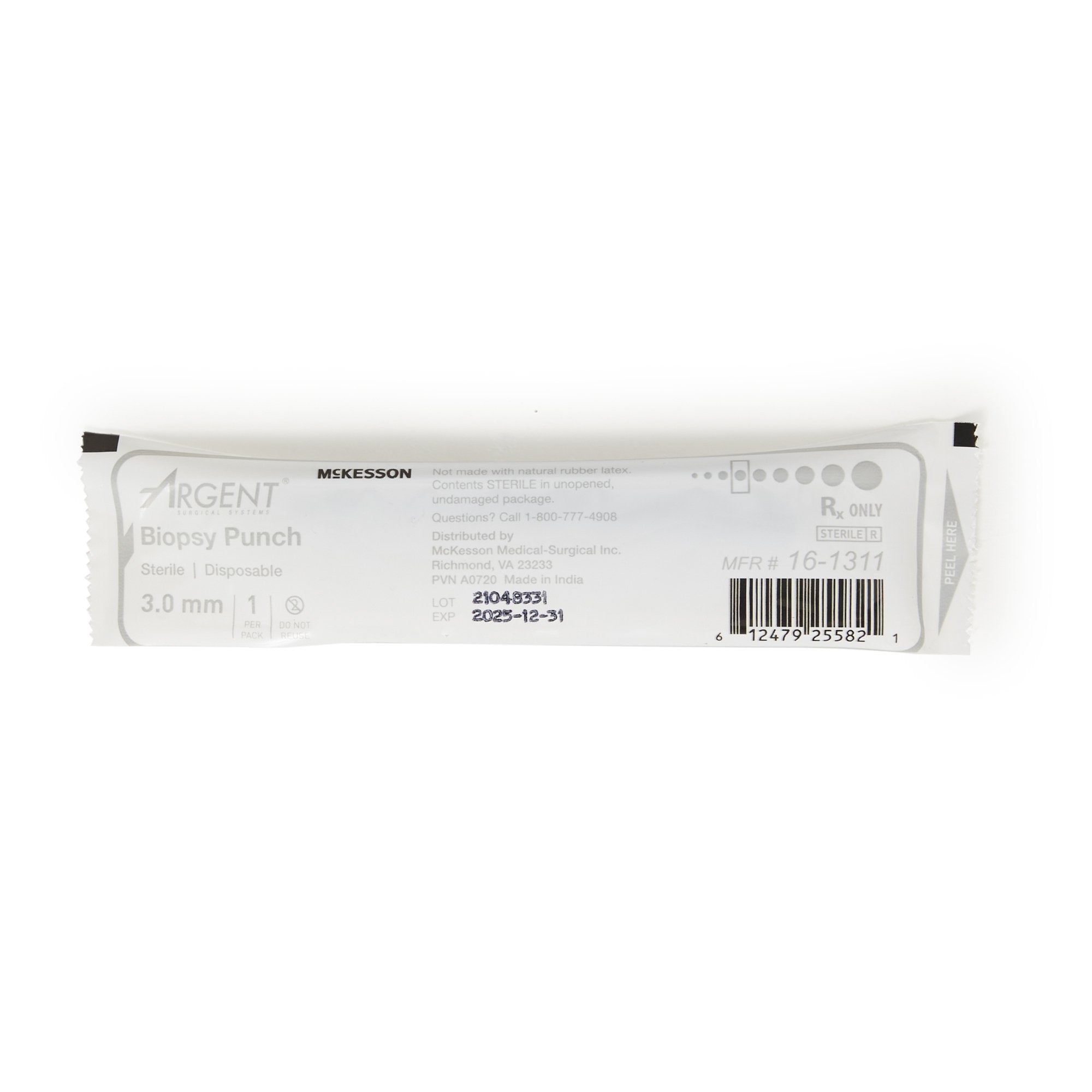 McKesson Argent™ Disposable Biopsy Punches, 3.0 mm 16-1311