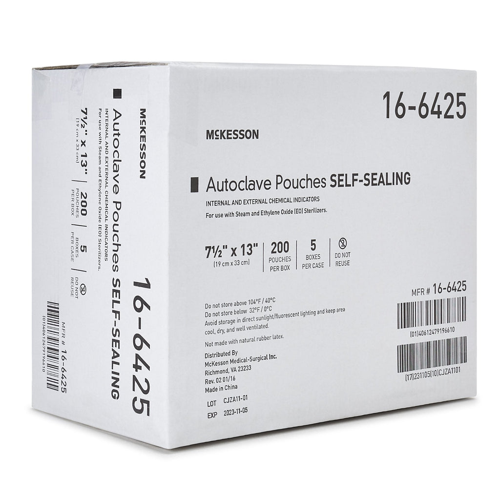 McKesson Sterilization Pouch, 7½ x 13 Inch 16-6425