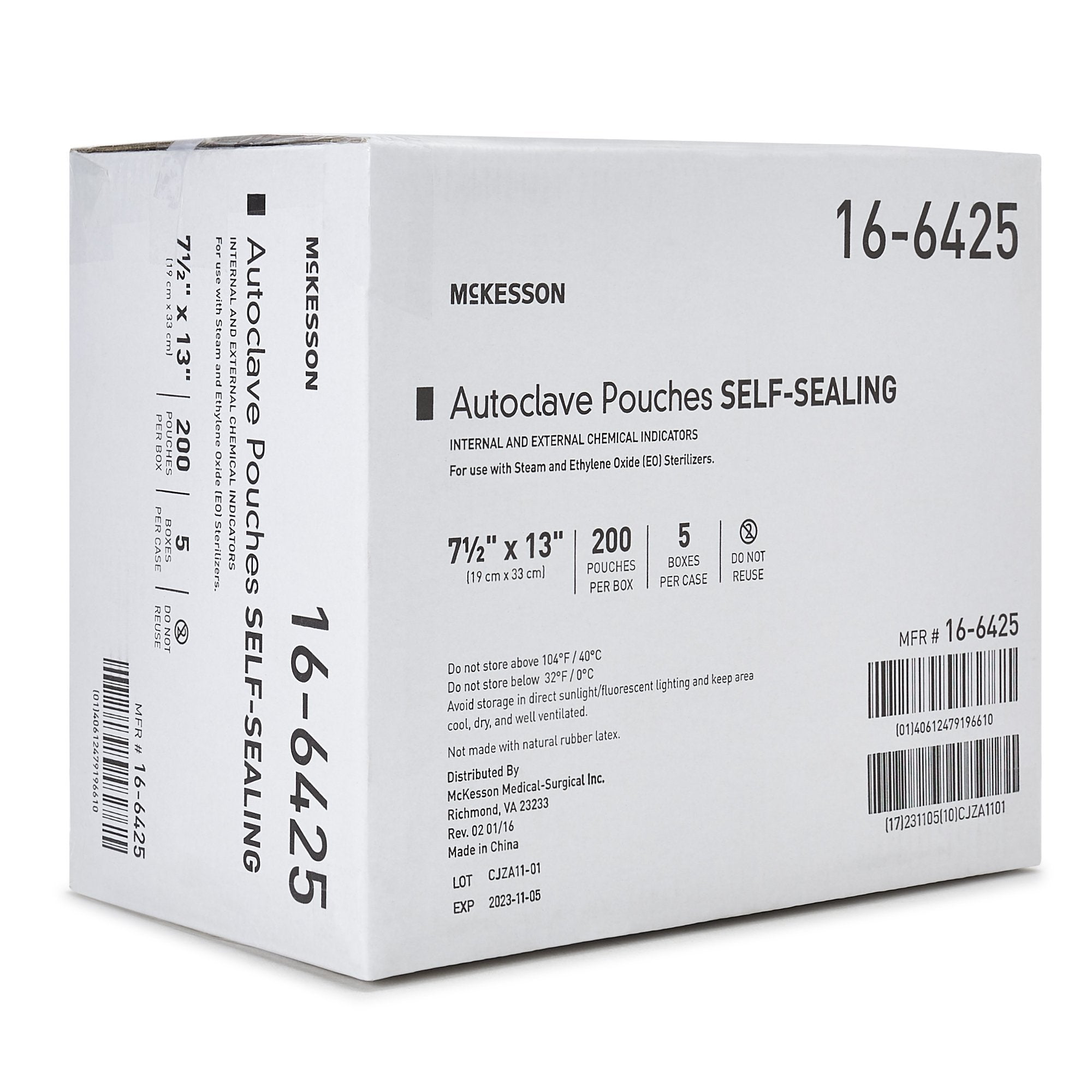 McKesson Sterilization Pouch, 7½ x 13 Inch 16-6425