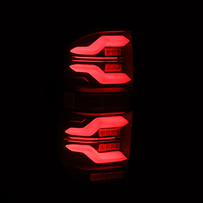 AlphaRex 14-21 Toyota Tundra LUXX LED Taillights Alpha Blk w/Activ Light/Seq Signal 672030 *Discontinued