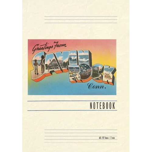 Vintage Lined Notebook Greetings from Savin Rock - Paperback