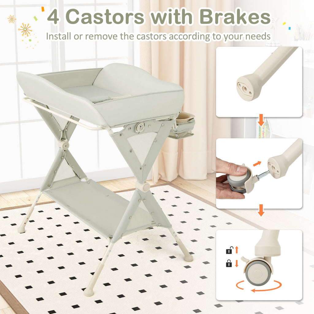 Baby Diaper Changing Table with Water Basin Wheel - PhishStones Products