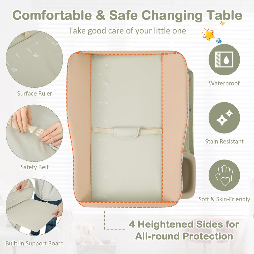 Baby Diaper Changing Table with Water Basin Wheel - PhishStones Products