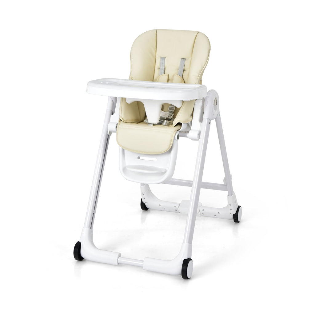Baby Folding Convertible High Chair with Wheels and Adjustable Height - PhishStones Products