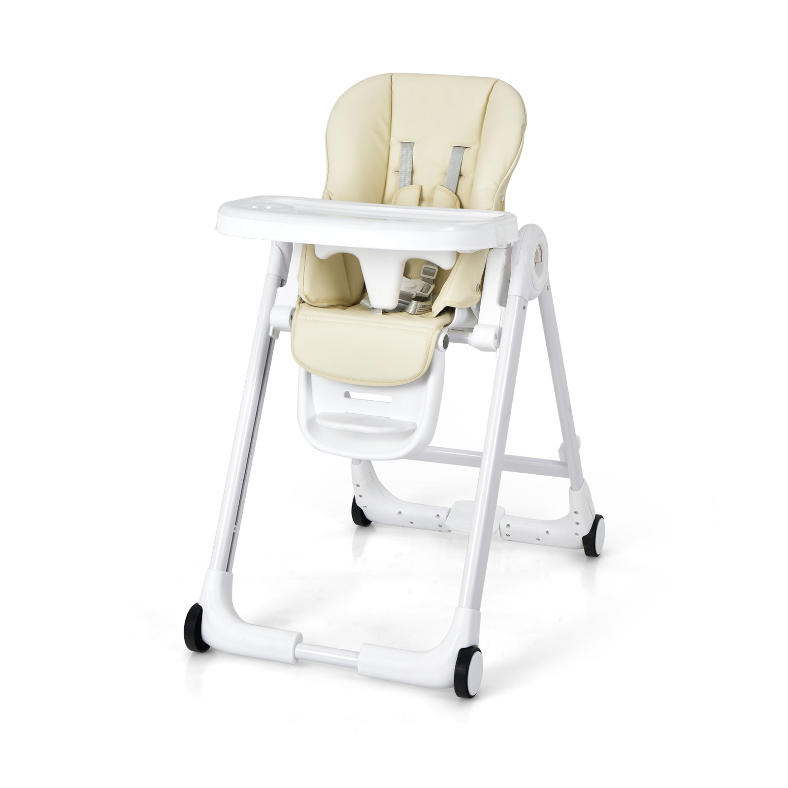 Baby Folding Convertible High Chair with Wheels and Adjustable Height - PhishStones Products