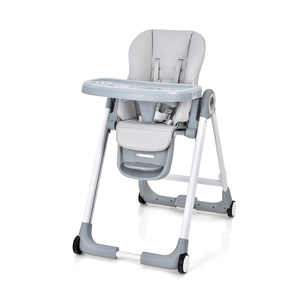 Baby Folding Convertible High Chair with Wheels and Adjustable Height - PhishStones Products