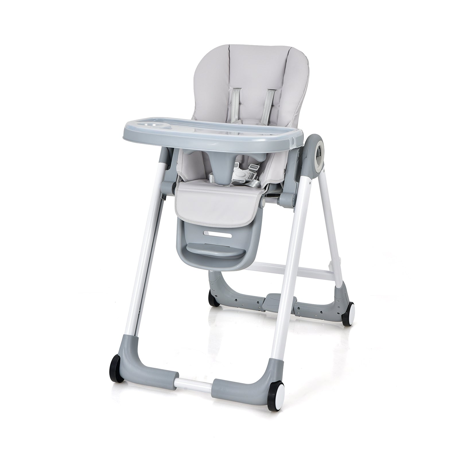 Baby Folding Convertible High Chair with Wheels and Adjustable Height - PhishStones Products