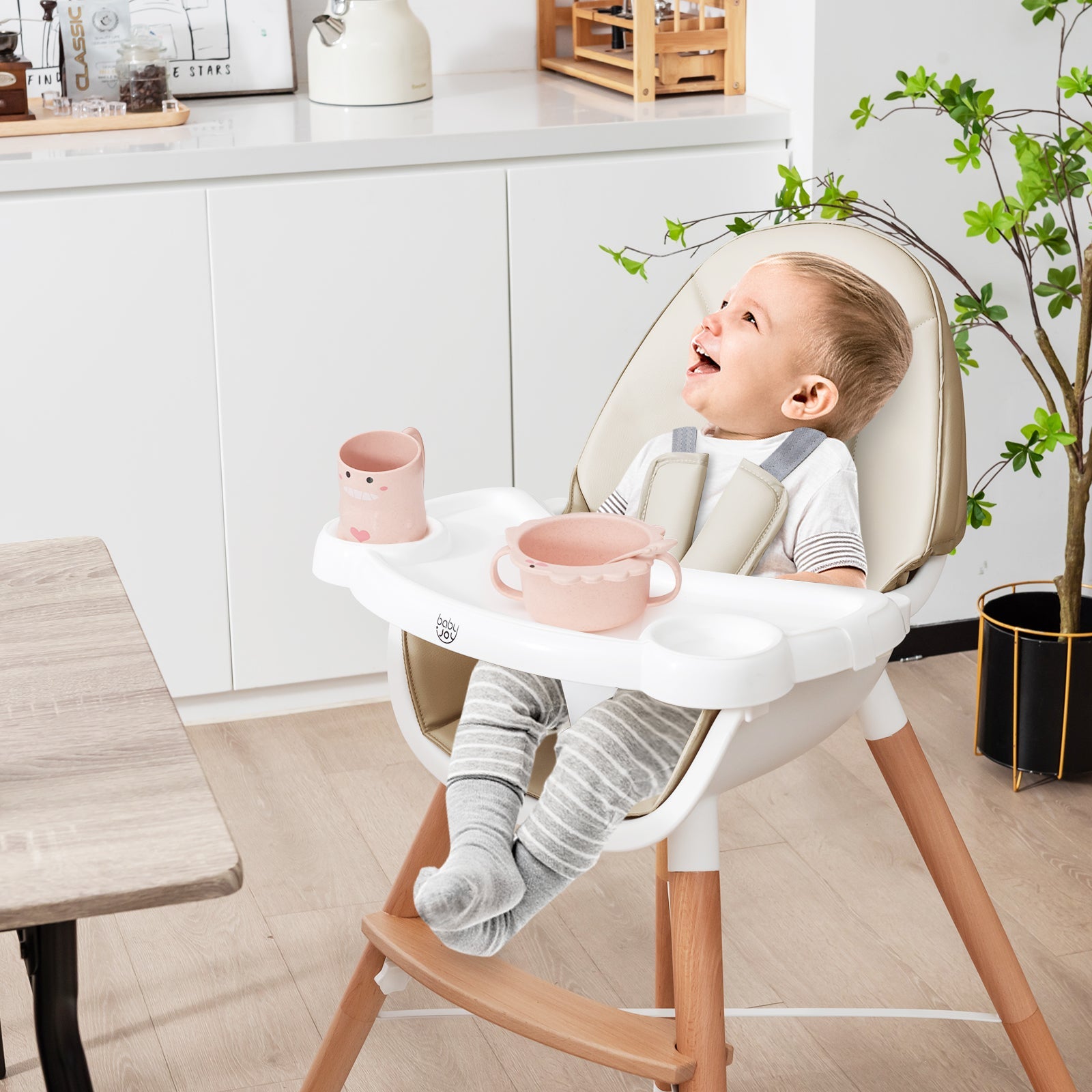 Baby High Chair with Dishwasher Safe Tray - PhishStones Products