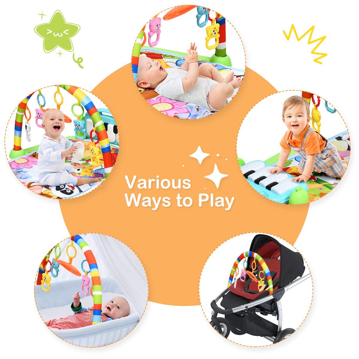 Baby Kick and Play Piano Gym Activity Play Mat - PhishStones Products
