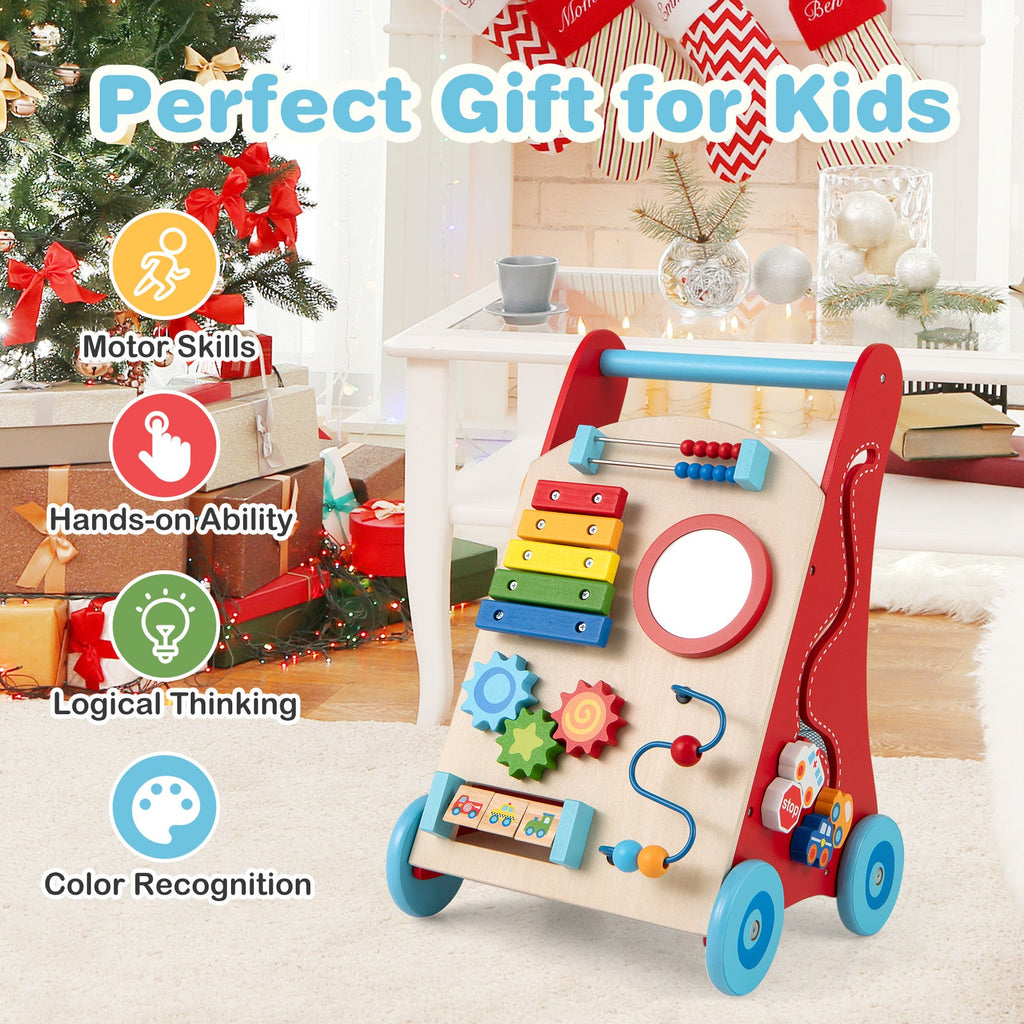 Baby Push Walker with Handle and Wheels for Boys & Girls 3+ Years Old - Muticolor - PhishStones Products
