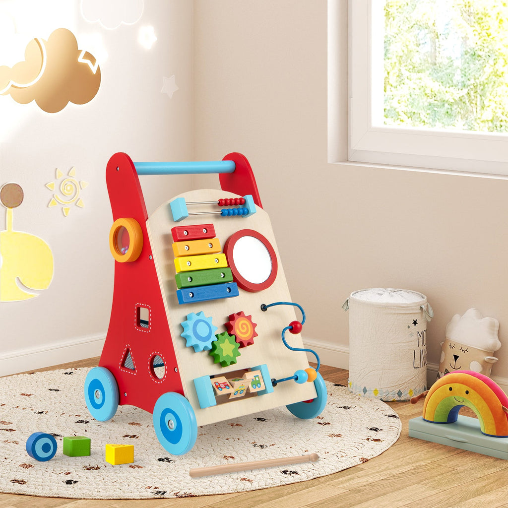 Baby Push Walker with Handle and Wheels for Boys & Girls 3+ Years Old - Muticolor - PhishStones Products