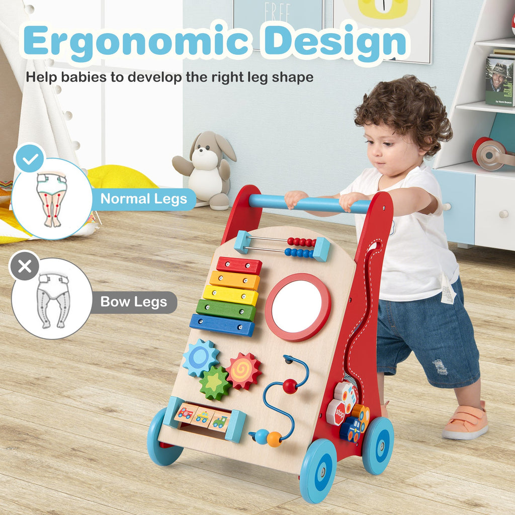 Baby Push Walker with Handle and Wheels for Boys & Girls 3+ Years Old - Muticolor - PhishStones Products