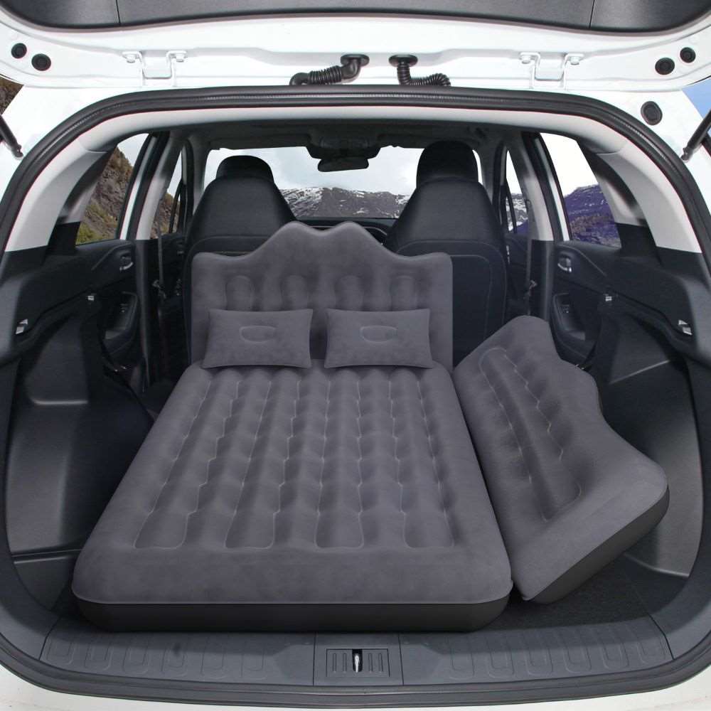 Umbrauto 29.53in/75cm Wide Car Air Mattress Inflatable SUV, Truck & Van Back Seat Camping Bed with Pump & Pillows,Black