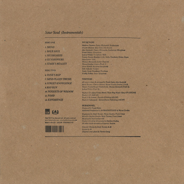 BadBadNotGood & Ghostface Killah Sour Soul (Instrumentals) Lex Records LP, Album, Ltd Mint (M) Mint (M) - PhishStones Products