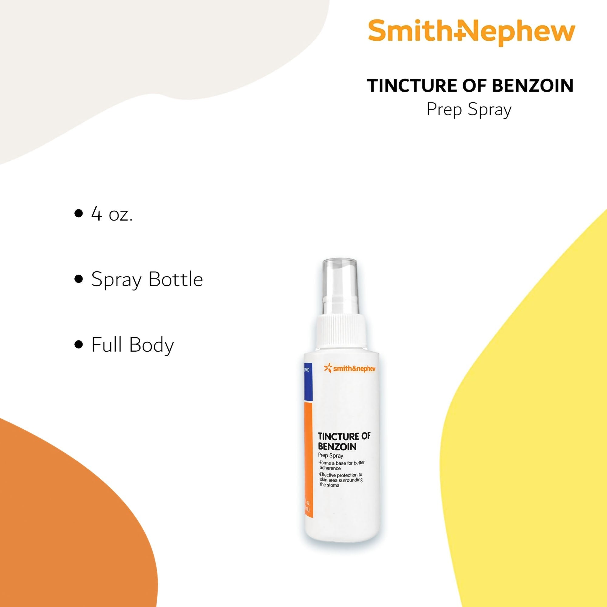 Smith & Nephew Benzoin Tincture Antiseptic, 4-ounce Spray Bottle 407000