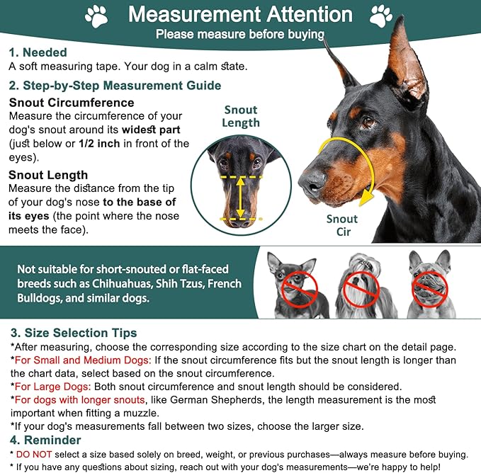 BARKLESS Dog Muzzle, Silicone Basket Muzzle for Small Medium Large Dogs, Soft Cage Mouth Cover Prevent Biting Chewing, Allow Drinking Panting, Suitable for German Shepherd - PhishStones Products