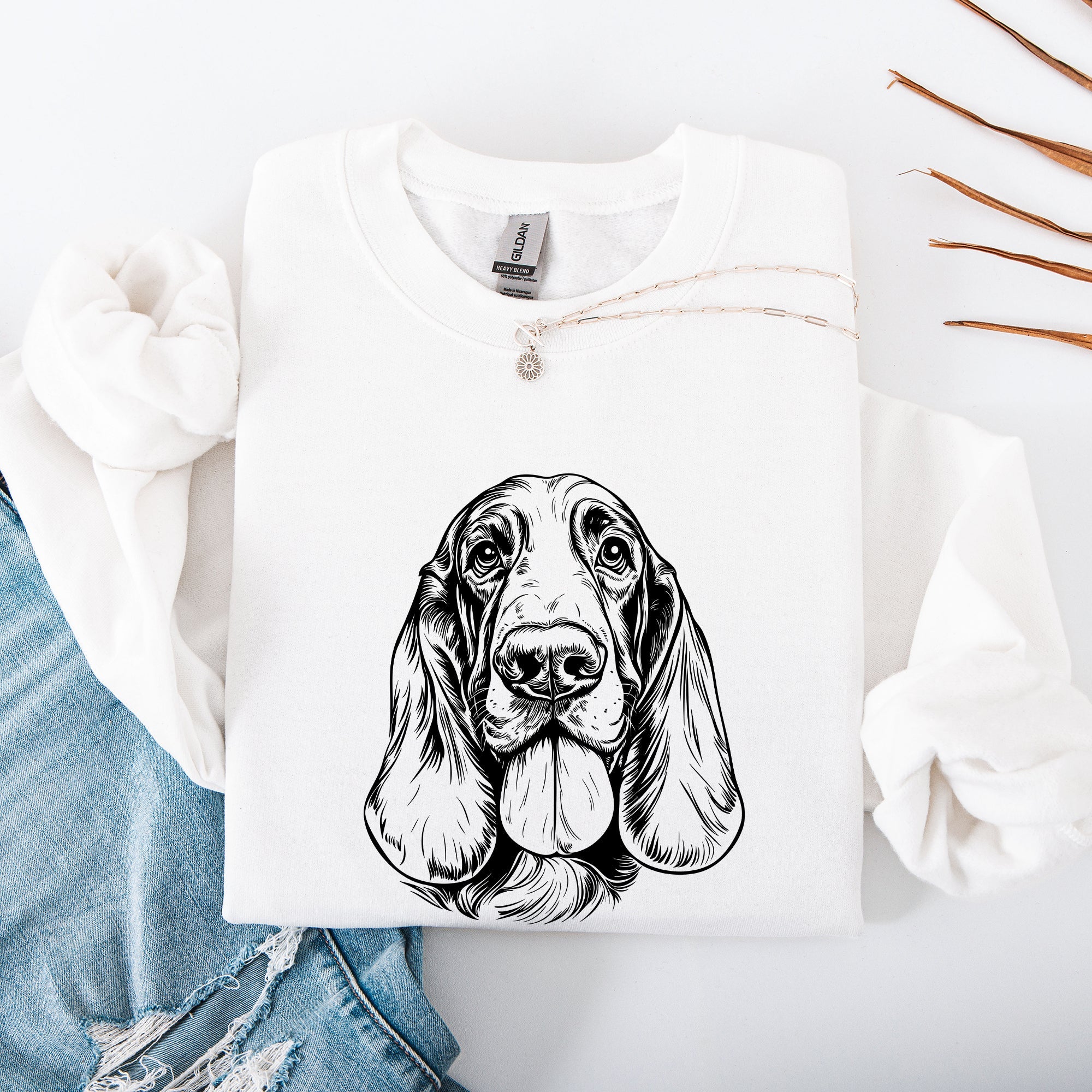 Basset Hound , Dog Lover Apparel, Pet, Dog Breed, Cute Sweatshirt - PhishStones Products