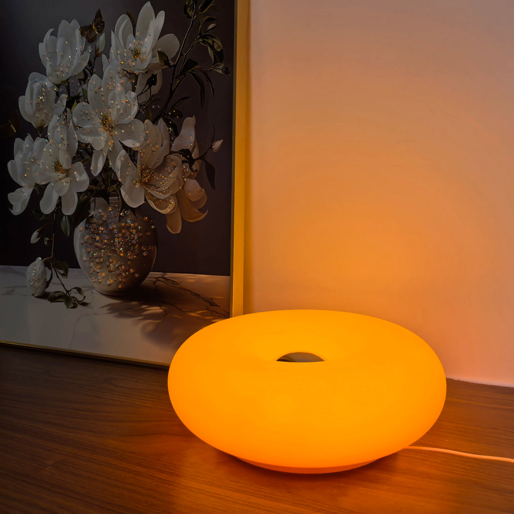 Bauhaus Donut Table Lamp USB LED Bedside Night Light for Bedroom Living Room Dining Room - PhishStones Products