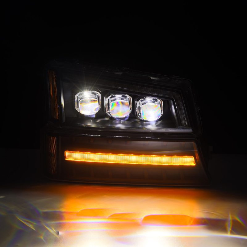 AlphaRex 03-06 Chevy Silverado 1500/2500HD/3500HD/Avalanche Black NOVA LED Proj Headlights 880256 *Discontinued