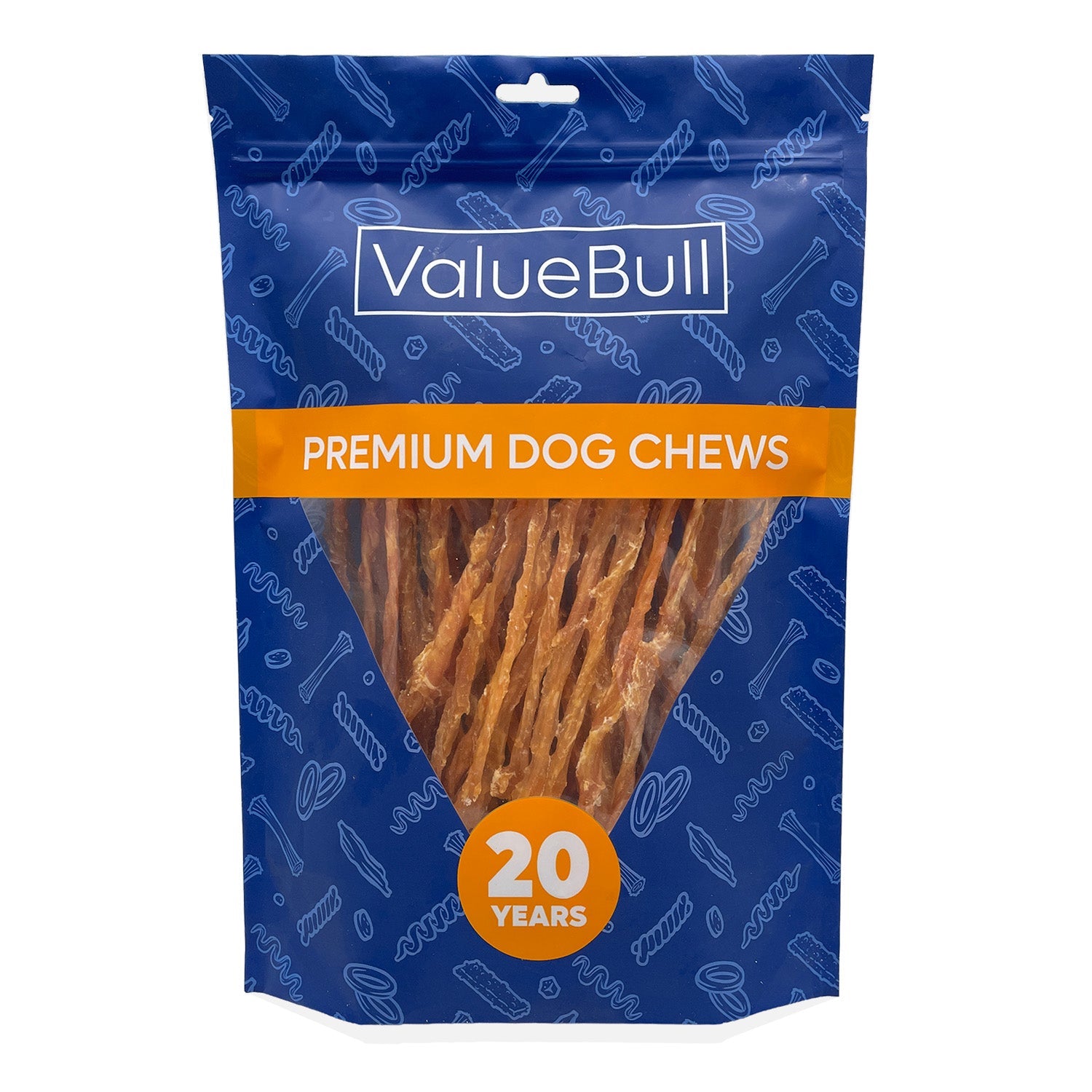 ValueBull USA Turkey Tendons Dog Treats, 1 Pound