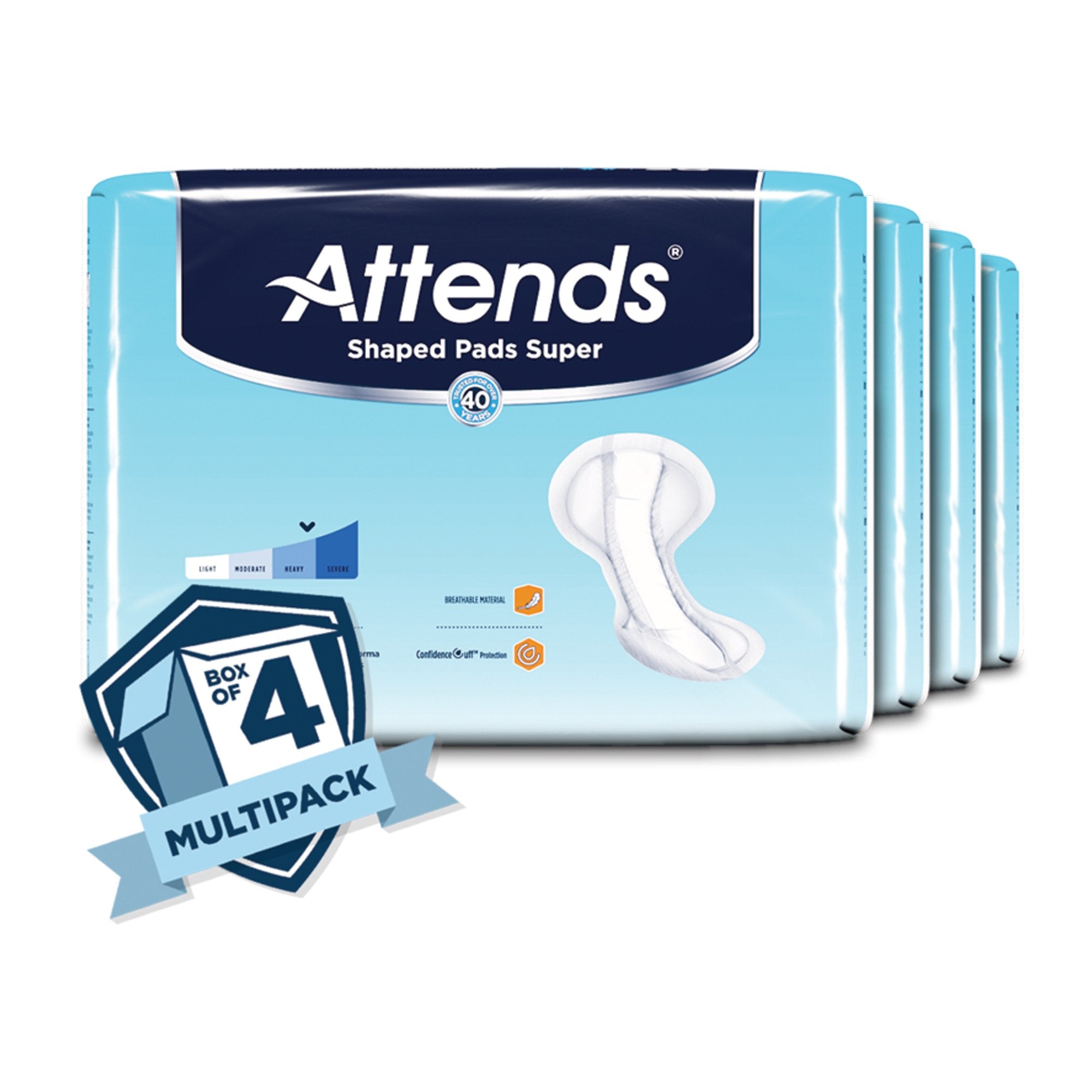 Attends® Shaped Bladder Control Pads, Super SPSA