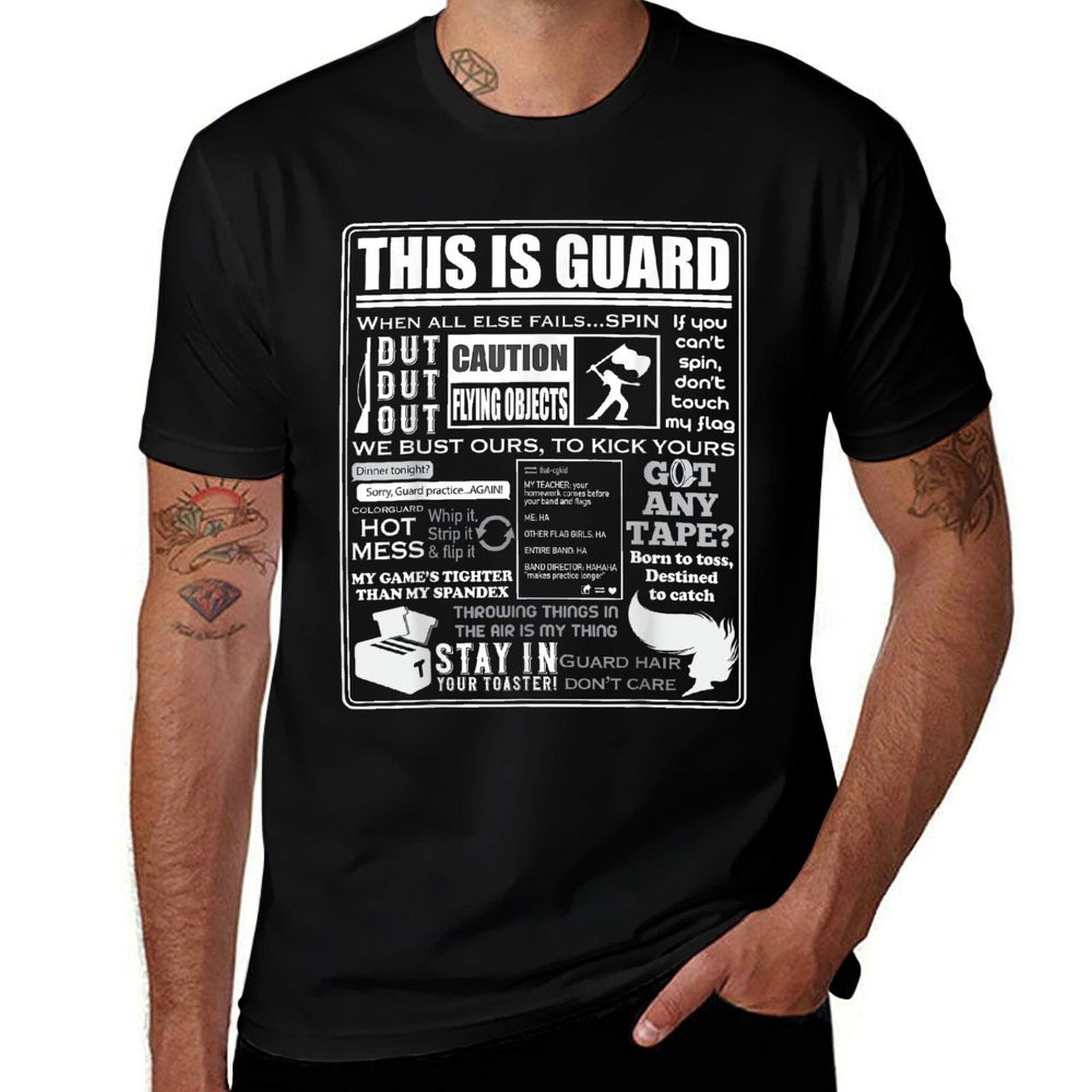 Dies Ist Color Guard Funny Color Guard Sayings And Memes  Eco-friendly Material T-Shirt