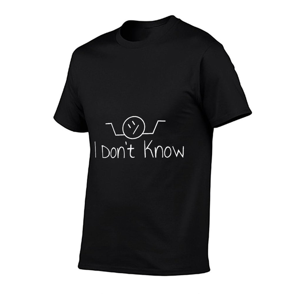 I Dont Know Hand Drawn Shrug Funny Men Women  Slim-fit Cut T-Shirt